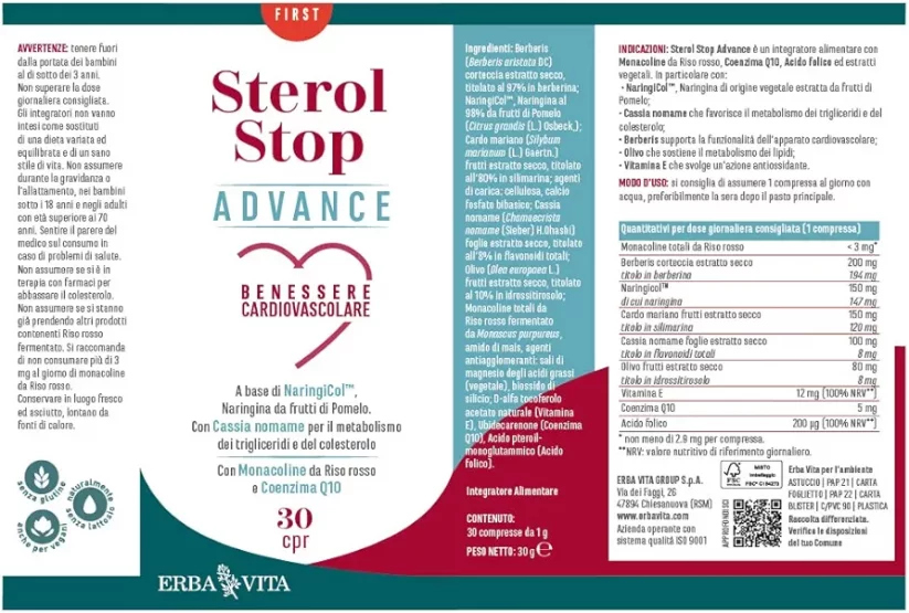STEROL STOP ADVANCE doplněk stravy - cholesterol